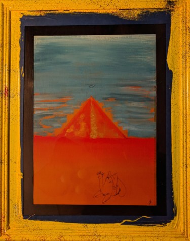 Картина под названием "Cairo at Noon" - Oberlin The Artist, Подлинное произведение искусства, Акрил