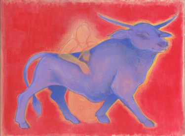 绘画 标题为“Pasiphae & The Bull” 由Oberlin The Artist, 原创艺术品, 丙烯