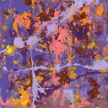 Картина под названием "Untitled String" - Oberlin The Artist, Подлинное произведение искусства, Акрил