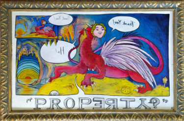 Peinture intitulée "Property" par Oberlin The Artist, Œuvre d'art originale, Acrylique Monté sur Châssis en bois