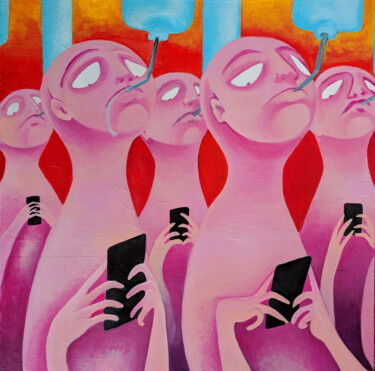 Malerei mit dem Titel "Suckers" von Oberlin The Artist, Original-Kunstwerk, Acryl