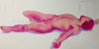 Painting titled "Nude Dude" by Oberlin The Artist, Original Artwork, Acrylic