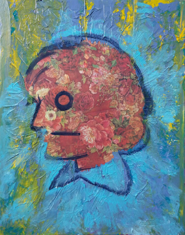Malerei mit dem Titel "Sally's Portrait #2" von Oberlin The Artist, Original-Kunstwerk, Acryl