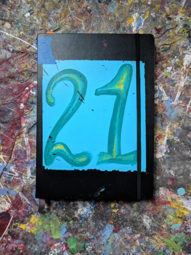 Dessin intitulée "Sketchbook #21" par Oberlin The Artist, Œuvre d'art originale, Crayon