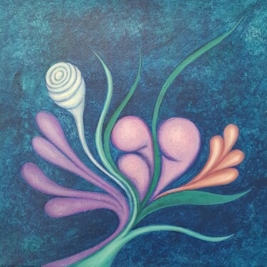 Painting titled "Ikebana Dreams - Vi…" by Eka Orba, Original Artwork, Acrylic