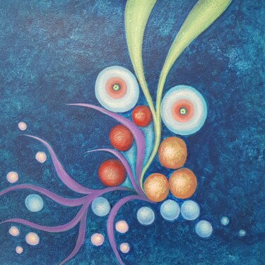 Painting titled "Ikebana Dreams - St…" by Eka Orba, Original Artwork, Acrylic