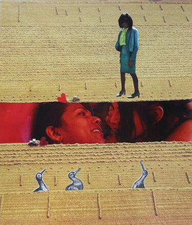 Collages intitolato "Farmer's secret" da Ekaterina Anikina, Opera d'arte originale, Collages