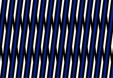 Estampas & grabados titulada "Blue ribbons on bla…" por Ekaterina Artamonova, Obra de arte original, Serigrafía