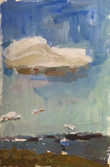 Painting titled "Heavy cloud" by Ekaterina Belukhina, Original Artwork, Acrylic