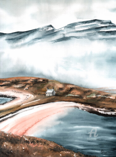 Картина под названием "Scotland_1 Original…" - Екатерина Гамзаева, Подлинное произведение искусства, Акварель