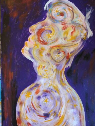Картина под названием "Он космос" - Екатерина Мосина, Подлинное произведение искусства, Акрил