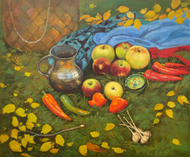 Картина под названием "Gifts of September" - Ekaterina Raevskaya, Подлинное произведение искусства, Масло