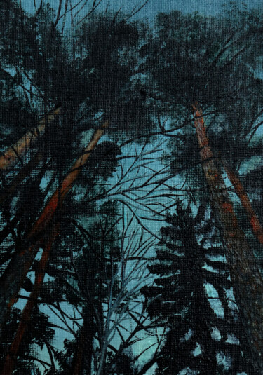 "Pine forest" başlıklı Tablo Ekaterina Sergeenko tarafından, Orijinal sanat, Akrilik