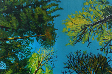 Картина под названием "Spring forest. Youn…" - Ekaterina Sergeenko, Подлинное произведение искусства, Акрил