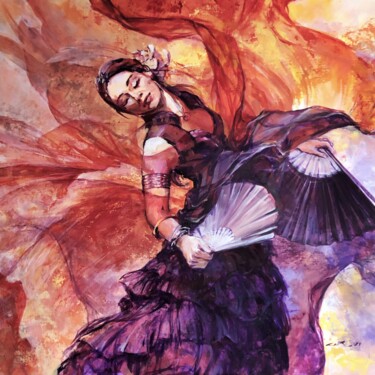 Pittura intitolato "Dancer" da Ekaterina Shenayeva, Opera d'arte originale, Acrilico