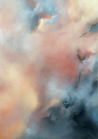 Malarstwo zatytułowany „Pink fog ("Розовый…” autorstwa Ekaterina Sieedugina (Kordeliz), Oryginalna praca, Olej