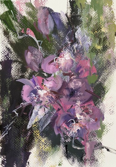 Malerei mit dem Titel "Orchid" von Ekaterina Sieedugina (Kordeliz), Original-Kunstwerk, Acryl