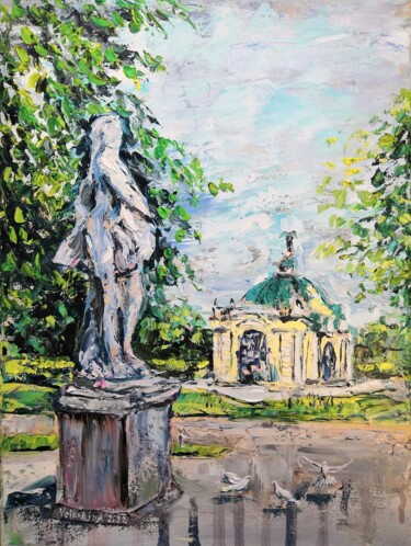 "Sunny day, Landscap…" başlıklı Tablo Ekaterina Voloshina tarafından, Orijinal sanat, Petrol