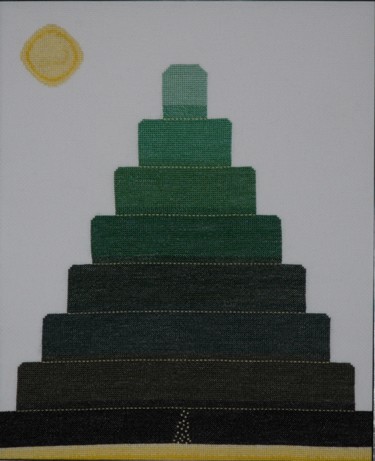 Textile Art με τίτλο "Pyramide." από Ekaterina Igorevna, Αυθεντικά έργα τέχνης