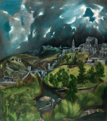 제목이 "Vue de Tolède"인 미술작품 El Greco로, 원작, 기름