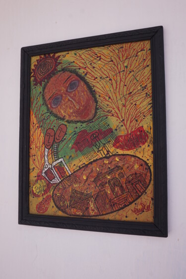Картина под названием "Way to home" - El Mehdi Essolo, Подлинное произведение искусства, Акрил Установлен на картон