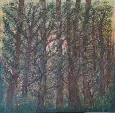 Pintura titulada "crépuscule" por Leila El Azzouzi, Obra de arte original, Acrílico Montado en Bastidor de camilla de madera