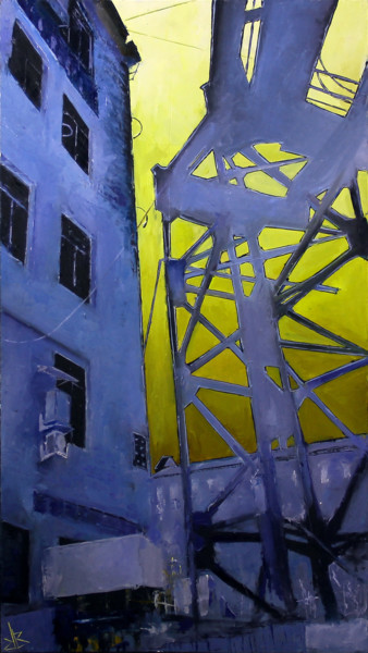 Malerei mit dem Titel "Industrial Dirty №6" von Volodia Varn, Original-Kunstwerk, Öl