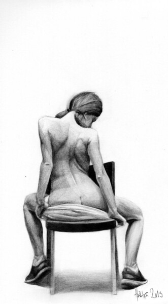 「nude」というタイトルの絵画 Electra Varnavaによって, オリジナルのアートワーク
