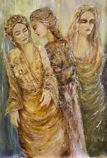 Painting titled "Femmes" by Electre, Original Artwork, Oil