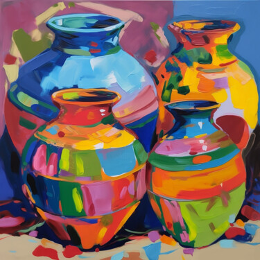 绘画 标题为“Vases” 由Elena Aleksandrova, 原创艺术品, 丙烯