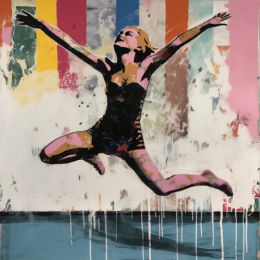 Schilderij getiteld "Leap of Joy" door Elena Aleksandrova, Origineel Kunstwerk, Digitale afdruk