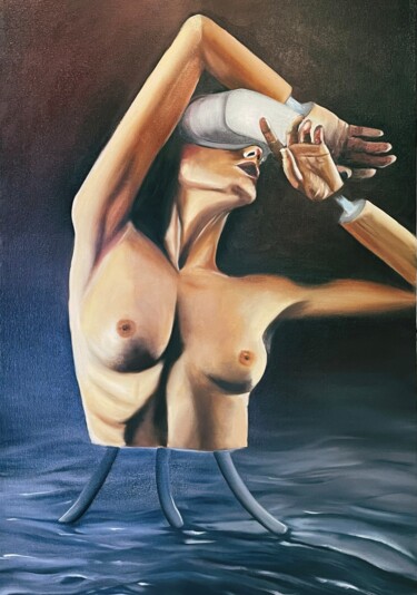 Painting titled "Virtus" by Elena Ali, Original Artwork, Oil