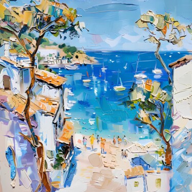 Painting titled "Mallorca 1" by Elena Avanesova, Original Artwork, Oil