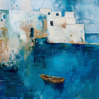 Цифровое искусство под названием "Blue Horizon" - Elena Avanesova, Подлинное произведение искусства, Изображение, сгенериров…
