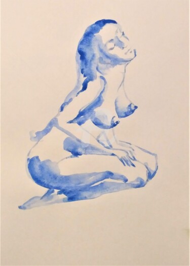 Картина под названием "Nude watercolor ske…" - Elena Boyko, Подлинное произведение искусства, Акварель