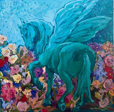 "Pegasus 2" başlıklı Tablo Elena Done tarafından, Orijinal sanat, Petrol Ahşap Sedye çerçevesi üzerine monte edilmiş