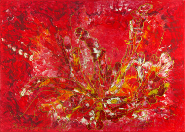 Картина под названием "RED.1- passion and…" - Elena Giersch (Charmelena.Art), Подлинное произведение искусства, Акрил