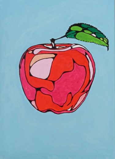 Картина под названием "Apple" - Elena Giger, Подлинное произведение искусства, Акрил