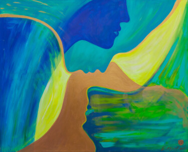 Pittura intitolato "RELATIONS-4- origin…" da Elena Ilina, Opera d'arte originale, Acrilico