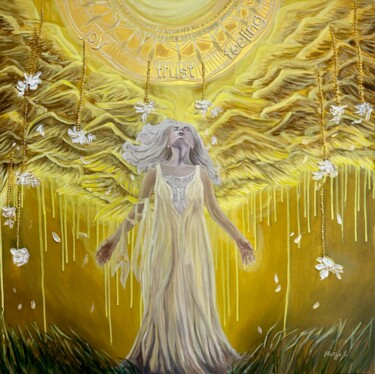 Pintura intitulada "«Goddess of the str…" por Elena Iustus, Obras de arte originais, Óleo