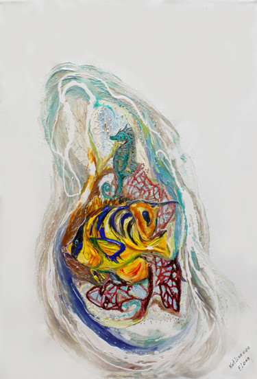 Картина под названием "Pure Abstract #3" - Elena Kotliarker, Подлинное произведение искусства, Акрил