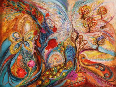 Peinture intitulée "The Angel Wings #14…" par Elena Kotliarker, Œuvre d'art originale, Acrylique