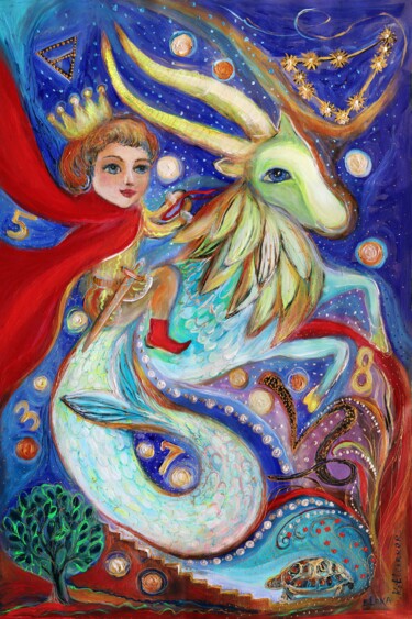 Painting titled "The Princes of Zodi…" by Elena Kotliarker, Original Artwork, Acrylic