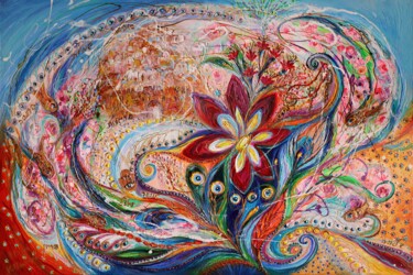 Картина под названием "The Whirlwind of su…" - Elena Kotliarker, Подлинное произведение искусства, Акрил Установлен на Дерев…