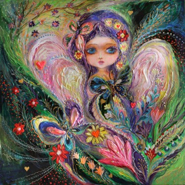 Malerei mit dem Titel "My little fairy Jem…" von Elena Kotliarker, Original-Kunstwerk, Acryl