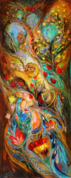 Malerei mit dem Titel "Psalm of David" von Elena Kotliarker, Original-Kunstwerk, Acryl