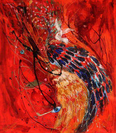Peinture intitulée "The Angel Wings #6.…" par Elena Kotliarker, Œuvre d'art originale, Acrylique