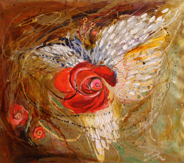 Peinture intitulée "The Angel Wings #7…" par Elena Kotliarker, Œuvre d'art originale, Acrylique