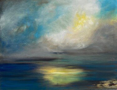 Schilderij getiteld "Blue sea" door Elena Kovalskaya, Origineel Kunstwerk, Olie