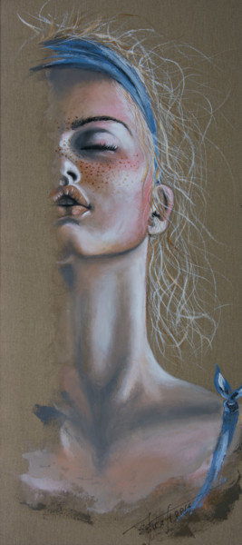 Malerei mit dem Titel ""Kissed by sun"" von Elena Kraft, Original-Kunstwerk, Acryl